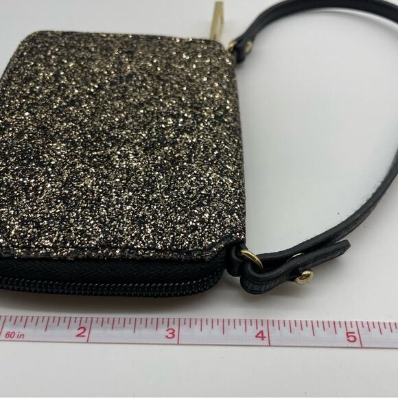 Aldo Small Gold Glitter Wallet - Picture 7 of 8